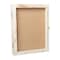 Flash Furniture Peyton 11x14 Shadow Box Display Case with Linen Liner, 8 Push Pins and Solid Pine Wood Frame in Whitewash HMHD-23M010YBN-WHTWSH-1114-GG - alternate 1